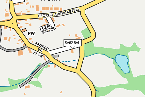 SA62 5AL map - OS OpenMap – Local (Ordnance Survey)