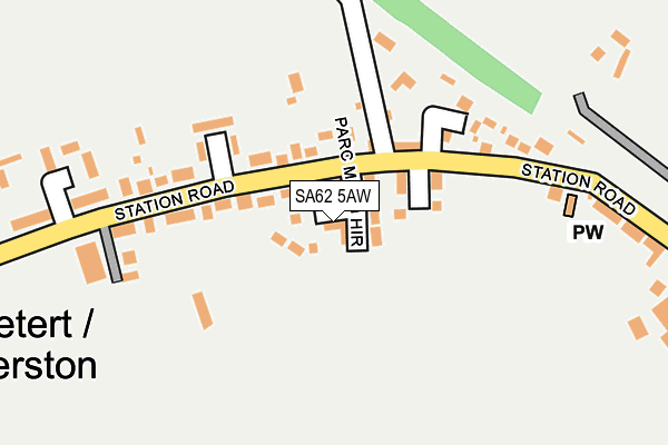 SA62 5AW map - OS OpenMap – Local (Ordnance Survey)