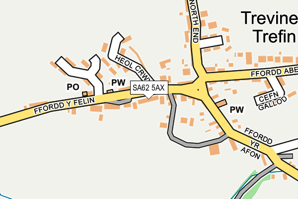 SA62 5AX map - OS OpenMap – Local (Ordnance Survey)