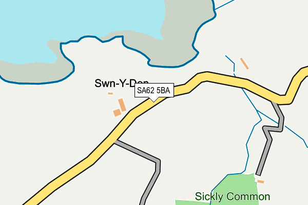 SA62 5BA map - OS OpenMap – Local (Ordnance Survey)