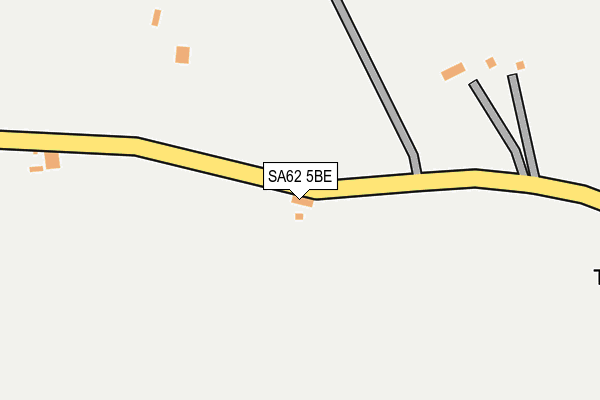 SA62 5BE map - OS OpenMap – Local (Ordnance Survey)