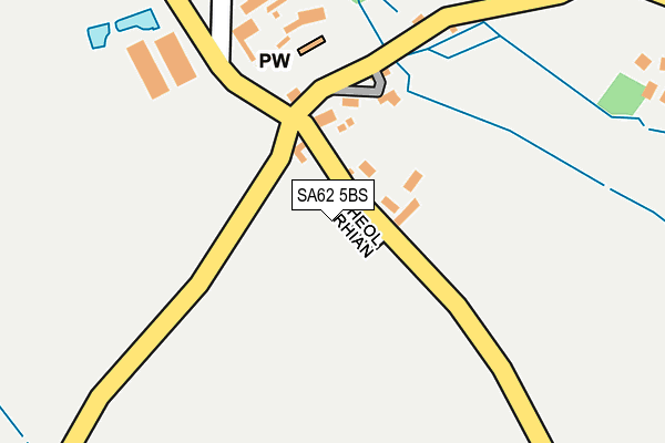 SA62 5BS map - OS OpenMap – Local (Ordnance Survey)