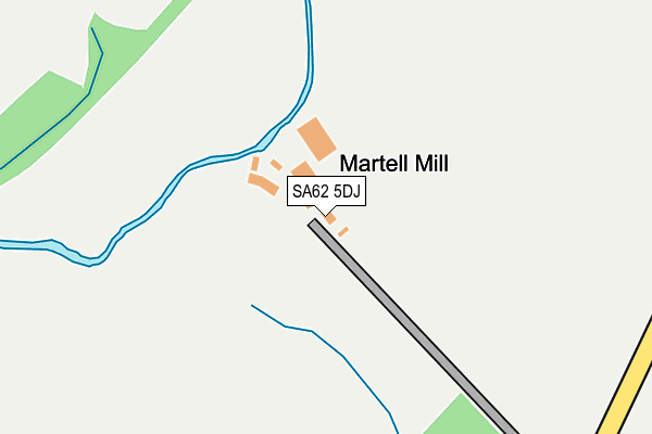 SA62 5DJ map - OS OpenMap – Local (Ordnance Survey)
