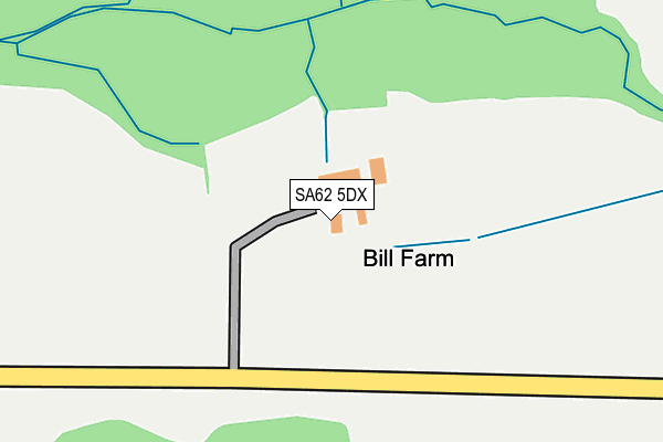 SA62 5DX map - OS OpenMap – Local (Ordnance Survey)