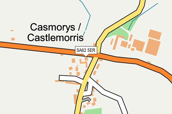 SA62 5ER map - OS OpenMap – Local (Ordnance Survey)