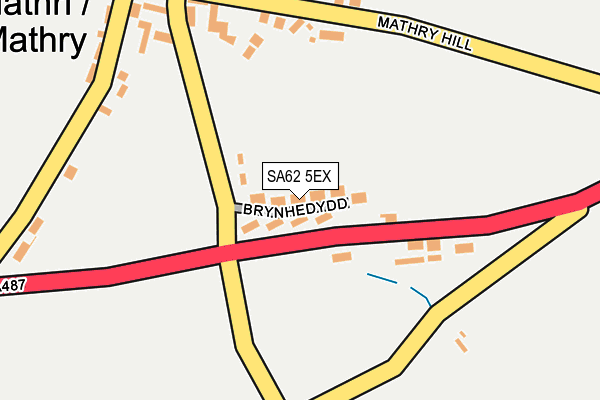 SA62 5EX map - OS OpenMap – Local (Ordnance Survey)