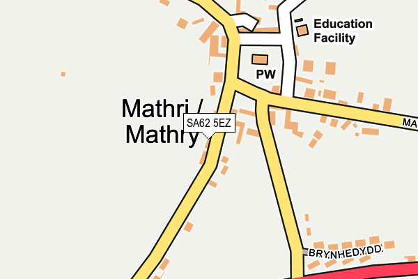 SA62 5EZ map - OS OpenMap – Local (Ordnance Survey)
