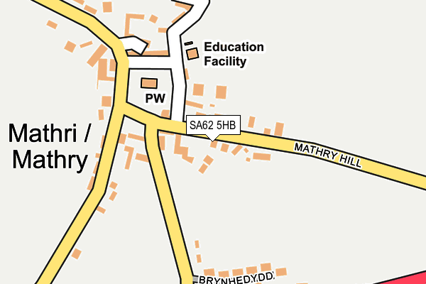 SA62 5HB map - OS OpenMap – Local (Ordnance Survey)