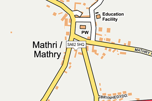 SA62 5HQ map - OS OpenMap – Local (Ordnance Survey)