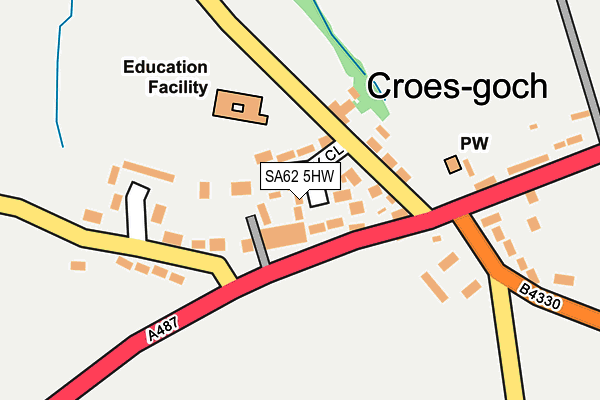 SA62 5HW map - OS OpenMap – Local (Ordnance Survey)