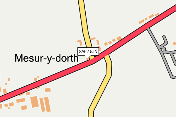 SA62 5JN map - OS OpenMap – Local (Ordnance Survey)
