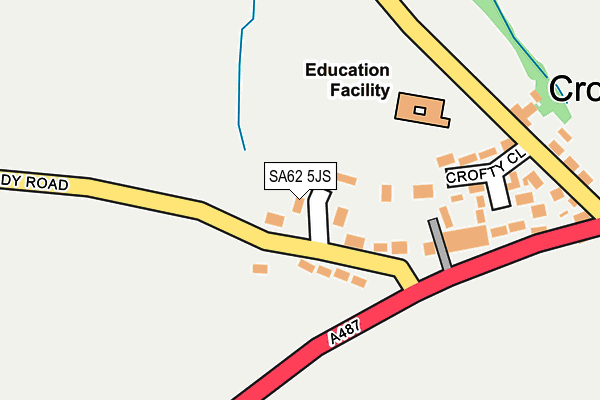 SA62 5JS map - OS OpenMap – Local (Ordnance Survey)