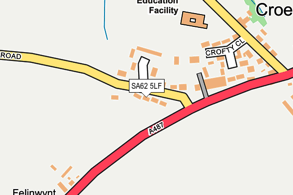 SA62 5LF map - OS OpenMap – Local (Ordnance Survey)