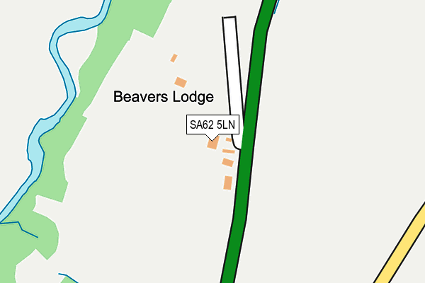 SA62 5LN map - OS OpenMap – Local (Ordnance Survey)