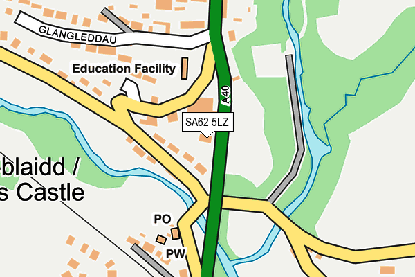 SA62 5LZ map - OS OpenMap – Local (Ordnance Survey)