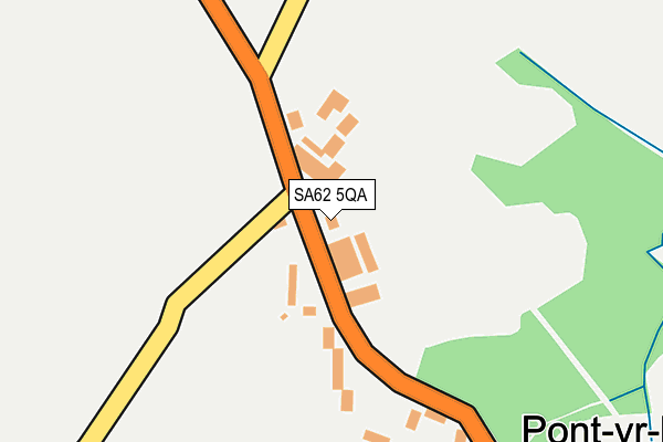 SA62 5QA map - OS OpenMap – Local (Ordnance Survey)