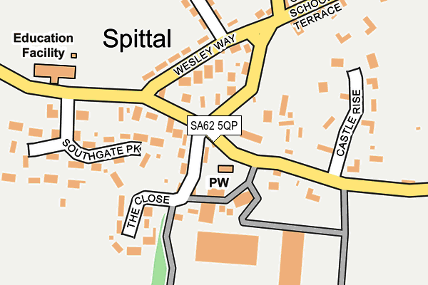 SA62 5QP map - OS OpenMap – Local (Ordnance Survey)