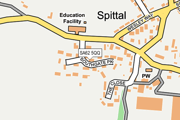 SA62 5QQ map - OS OpenMap – Local (Ordnance Survey)