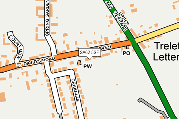 SA62 5SF map - OS OpenMap – Local (Ordnance Survey)