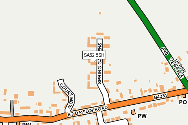 SA62 5SH map - OS OpenMap – Local (Ordnance Survey)