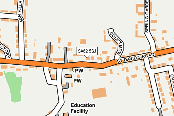 SA62 5SJ map - OS OpenMap – Local (Ordnance Survey)
