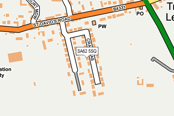 SA62 5SQ map - OS OpenMap – Local (Ordnance Survey)