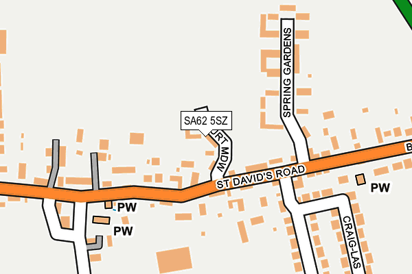 SA62 5SZ map - OS OpenMap – Local (Ordnance Survey)