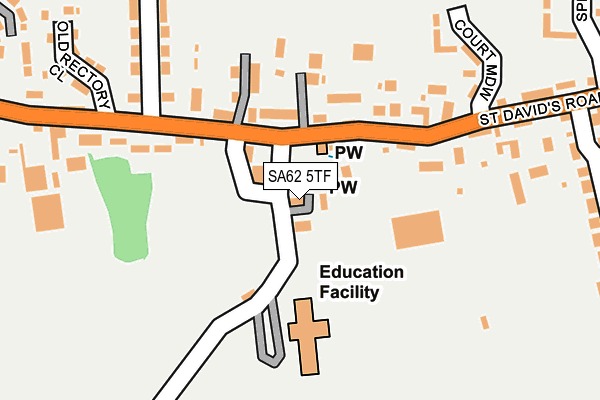 SA62 5TF map - OS OpenMap – Local (Ordnance Survey)
