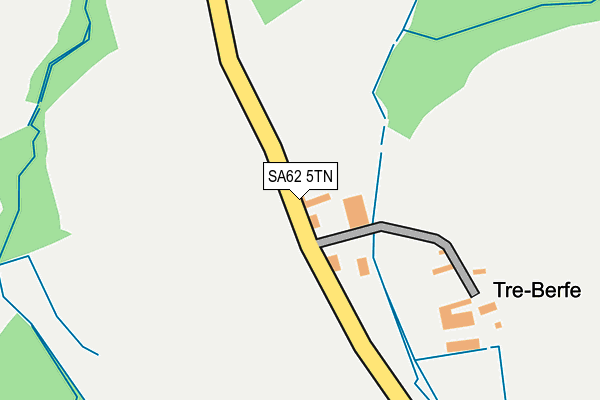 SA62 5TN map - OS OpenMap – Local (Ordnance Survey)