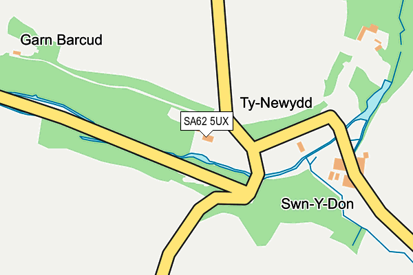 SA62 5UX map - OS OpenMap – Local (Ordnance Survey)
