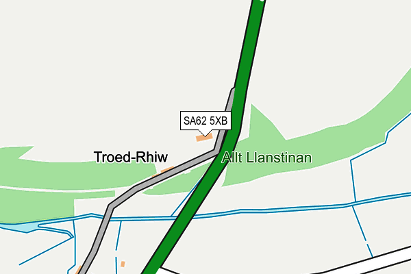 SA62 5XB map - OS OpenMap – Local (Ordnance Survey)