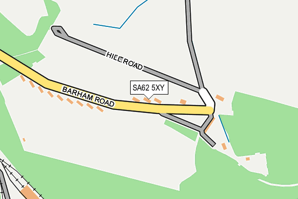 SA62 5XY map - OS OpenMap – Local (Ordnance Survey)