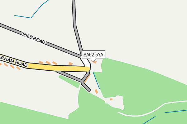 SA62 5YA map - OS OpenMap – Local (Ordnance Survey)
