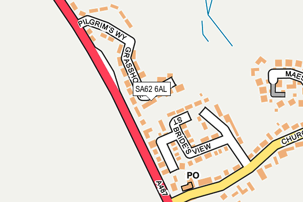 SA62 6AL map - OS OpenMap – Local (Ordnance Survey)