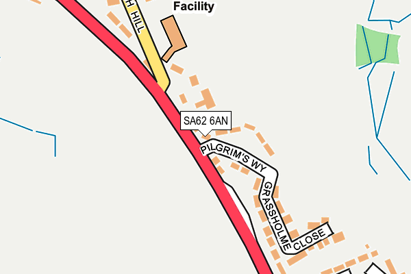 SA62 6AN map - OS OpenMap – Local (Ordnance Survey)
