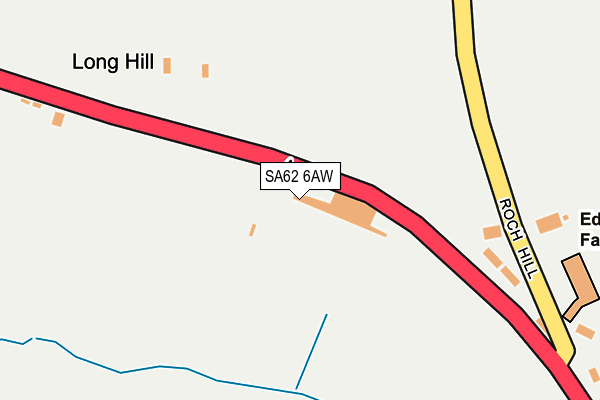 SA62 6AW map - OS OpenMap – Local (Ordnance Survey)