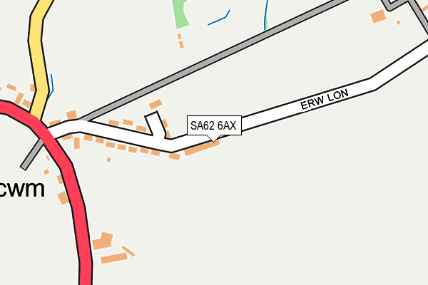 SA62 6AX map - OS OpenMap – Local (Ordnance Survey)