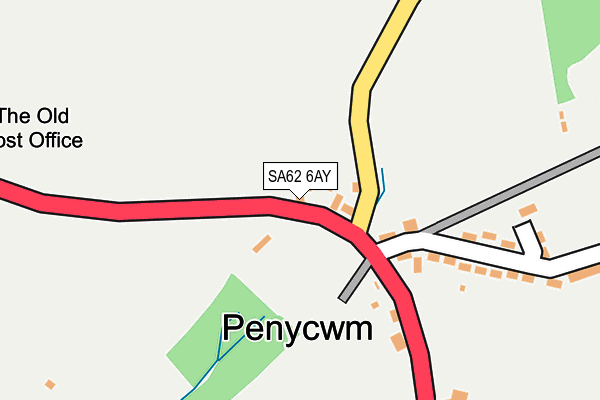 SA62 6AY map - OS OpenMap – Local (Ordnance Survey)