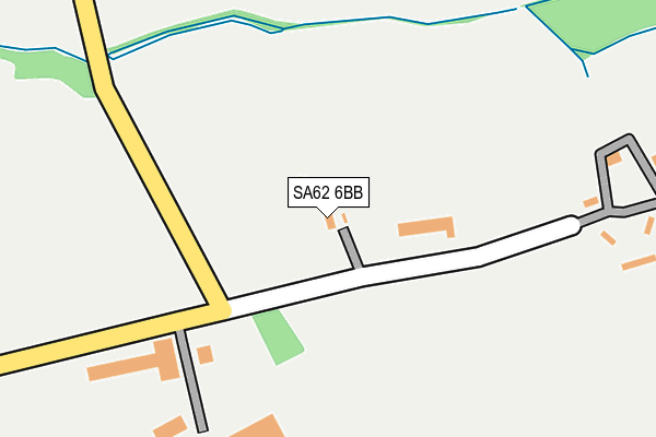 SA62 6BB map - OS OpenMap – Local (Ordnance Survey)