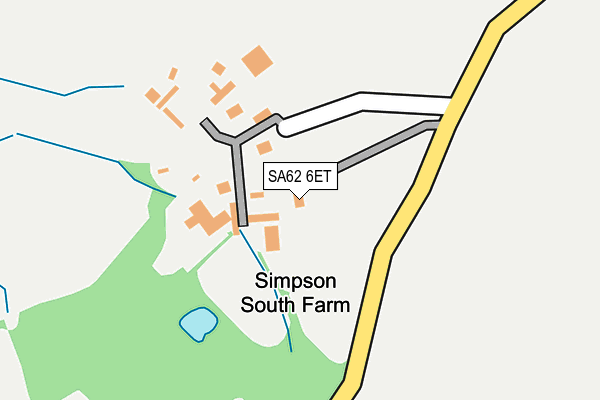 SA62 6ET map - OS OpenMap – Local (Ordnance Survey)