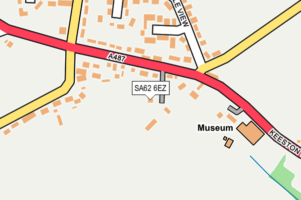 SA62 6EZ map - OS OpenMap – Local (Ordnance Survey)