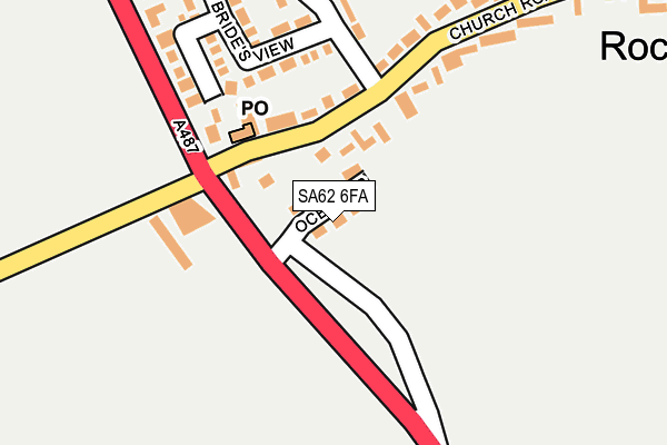 SA62 6FA map - OS OpenMap – Local (Ordnance Survey)