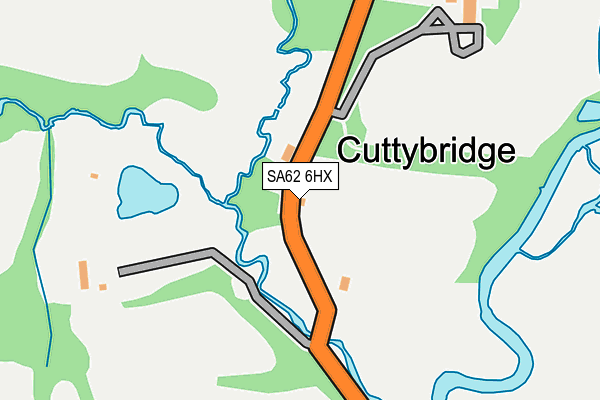 SA62 6HX map - OS OpenMap – Local (Ordnance Survey)