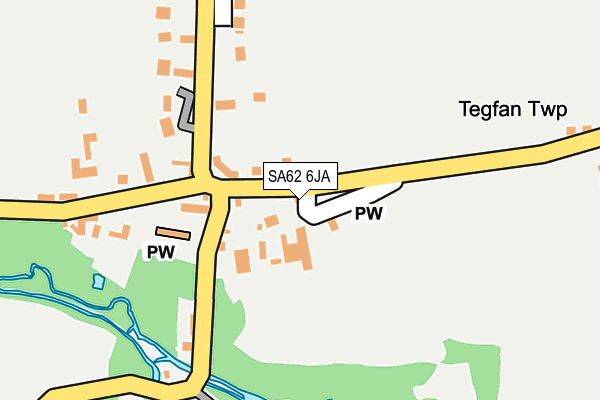 SA62 6JA map - OS OpenMap – Local (Ordnance Survey)