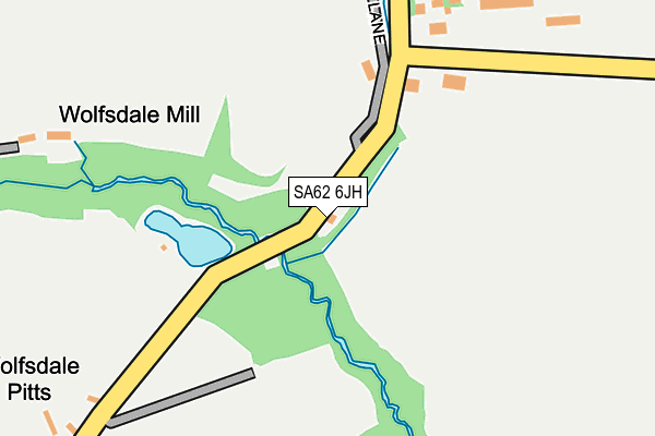 SA62 6JH map - OS OpenMap – Local (Ordnance Survey)
