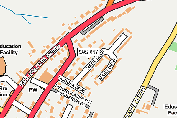 SA62 6NY map - OS OpenMap – Local (Ordnance Survey)