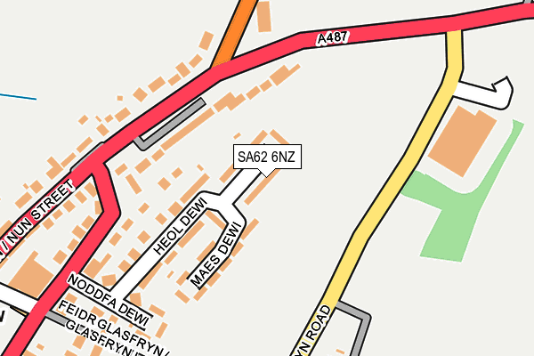 SA62 6NZ map - OS OpenMap – Local (Ordnance Survey)