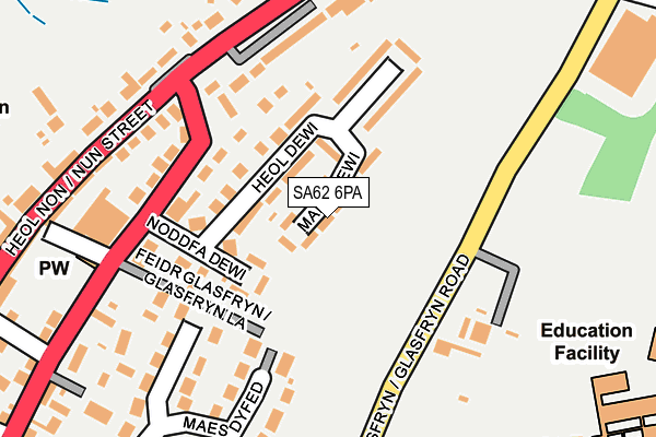 SA62 6PA map - OS OpenMap – Local (Ordnance Survey)