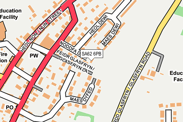 SA62 6PB map - OS OpenMap – Local (Ordnance Survey)