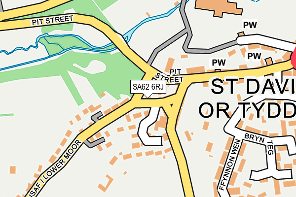 SA62 6RJ map - OS OpenMap – Local (Ordnance Survey)